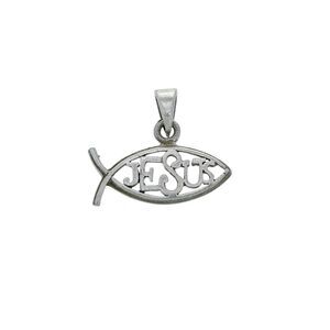 Vintage Sterling Silver 925 Ichthys Jesus Fish Pendant